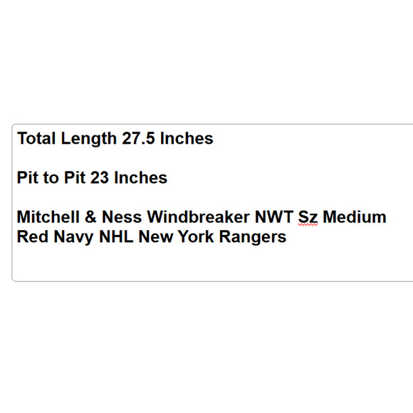 New York Rangers Mitchell & Ness Windbreaker NWT Vintage Logo NHL Medium - Picture 10 of 12